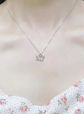 跳动幸运星星项链女轻奢小众设