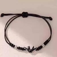 A pair of paper crane couple bracelets, a high-end woven bracelet, a niche best friend bracelet, a gift for boys and girlfriends thumbnail 5
