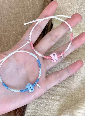 轻奢纯手工编织猫咪小鱼手绳