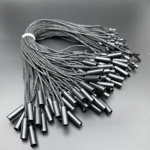 圆柱吊粒  蜡绳挂绳单插吊牌 一次性服装辅料 空白吊粒通用饰品