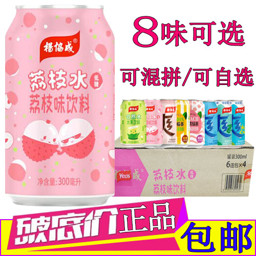杨协成荔枝水饮料300ml/24罐整箱
