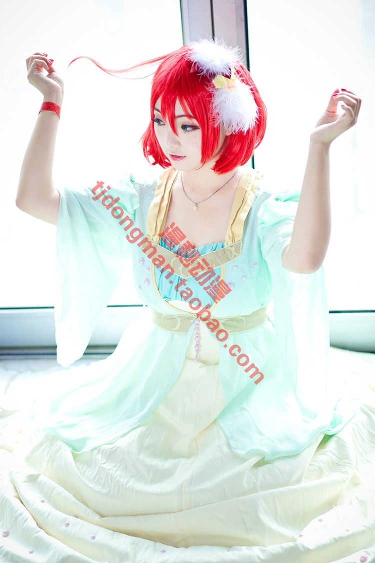 赤发白雪姬 红发的白雪公主礼服cosplay定做承接动漫服装假发定制