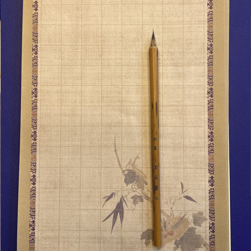 微喷蜡染小楷灵飞经竖款宣纸