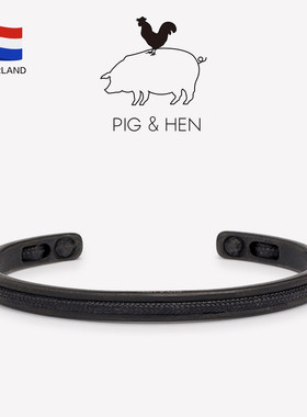 正品荷兰pig and hen钛钢手环手绳船绳手链潮牌NAVACH开口手镯