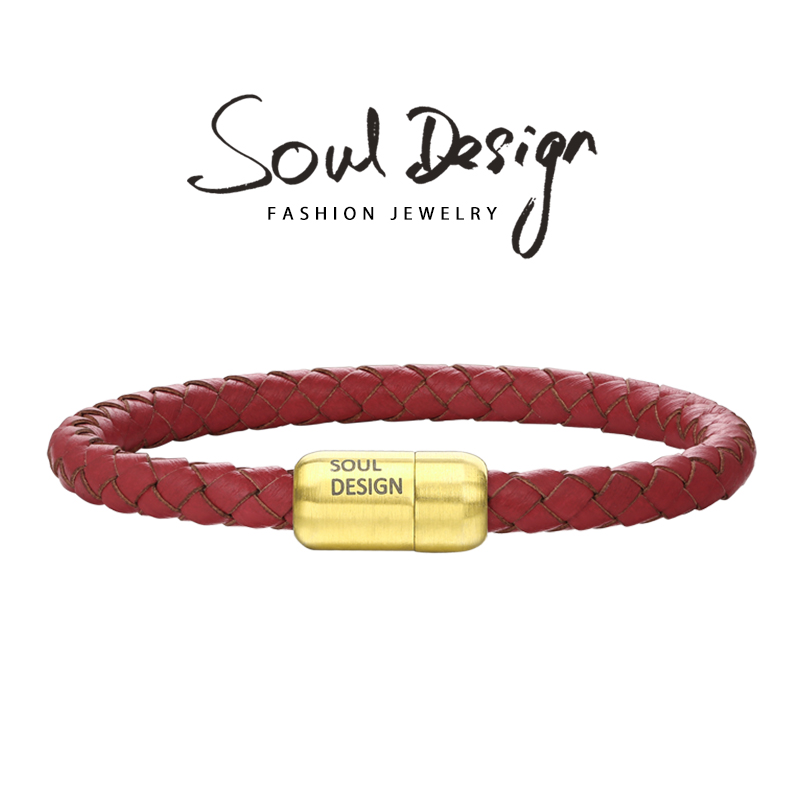 souldesign时尚过年红手链气质红皮绳手链蛇年本命年红手绳情侣