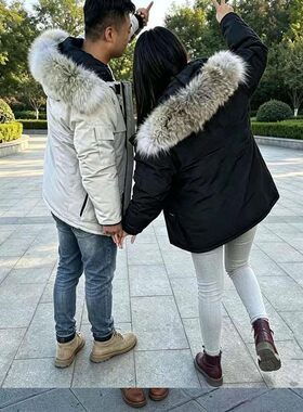 定做进口08远征羽绒服原装青灰色