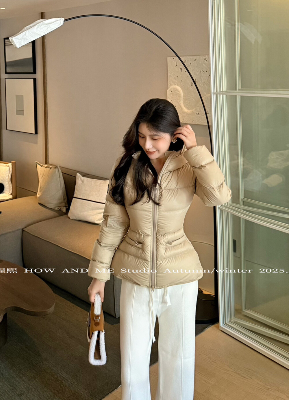 排单2025冬新款收腰连帽修身中长款日常百搭通勤90白鸭绒羽绒服