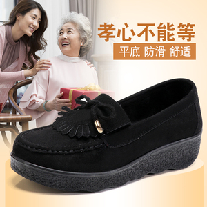 老北京布鞋春季妈妈款中跟休闲鞋