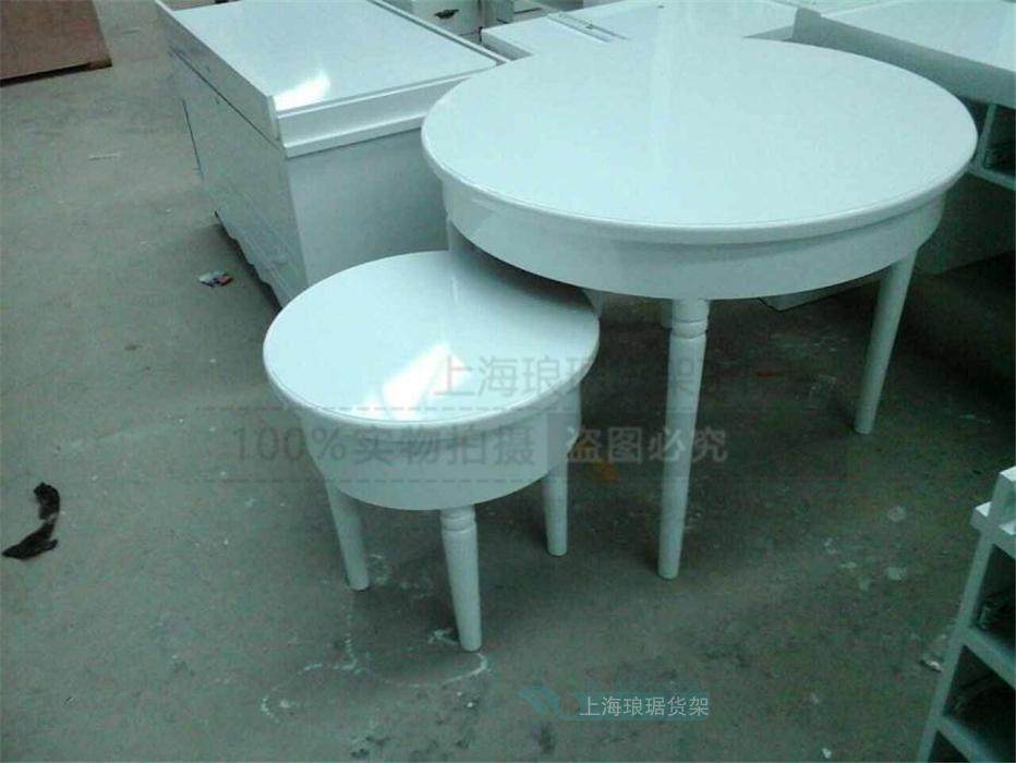 服装店高低流水台椭圆形展示台中岛台包包鞋子展台橱窗模特台地台图片