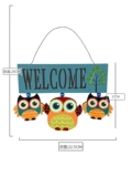 Creative Fresh Owl приветствует в списке в отделении дома квартир отель отель кафе, украшение стены, детский подарок