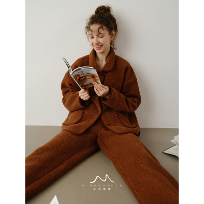 焦糖暖意·美拉德摇粒绒家居服套装新款秋冬保暖睡衣可外穿女生25
