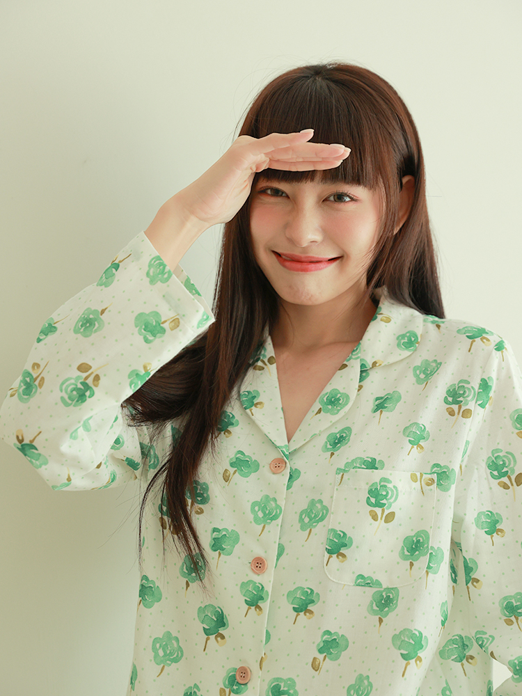 纯棉甜美长袖长裤家居服