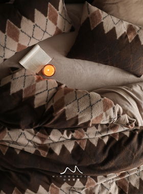 诺丁山·美拉德英伦秋冬双面绒牛奶咩咩绒保暖床单被套四件套床品