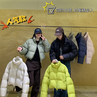 短款 BLUE 新国标时髦精小面包拉链款 保暖羽绒服外套Z013 STUDIO