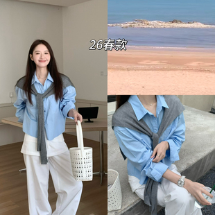 配披肩 闭眼入韩系披肩气质极简不出错不挑人衬衫 A9015 MISS