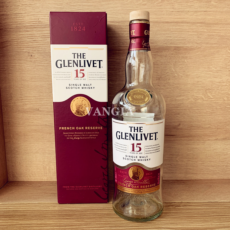 原装回收洋酒瓶 格兰威特15年玻璃瓶收藏装饰品摆件酒柜酒架道具