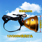 鸿顺户外5到30V宽电压100w200瓦黄光白光蓝光钓鱼灯夜钓激光灯炮