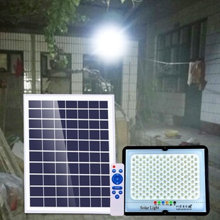 室外太陽能庭院燈戶外太陽能投光燈一拖二新農村照明路燈防水超亮