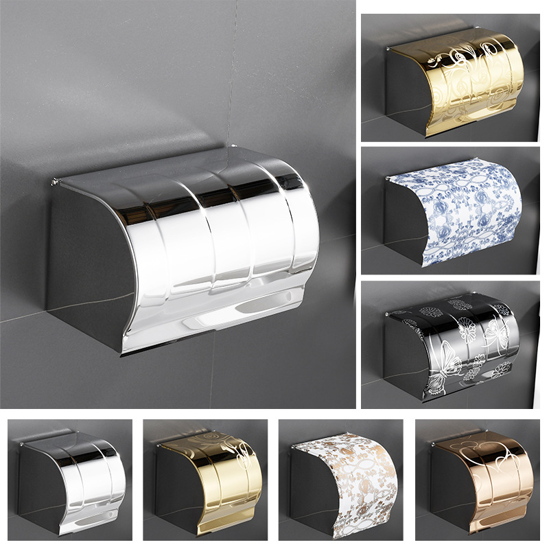 卫生间纸巾盒304不锈钢纸巾架免