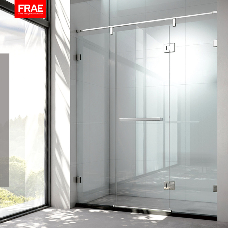 frae 淋浴房整体隔断定制玻璃浴屏推拉门沐浴房淋浴房定做ak