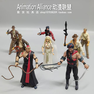 正版散货 夺宝奇兵 印第安纳琼斯 可动手办人偶公仔 桌面摆件模型