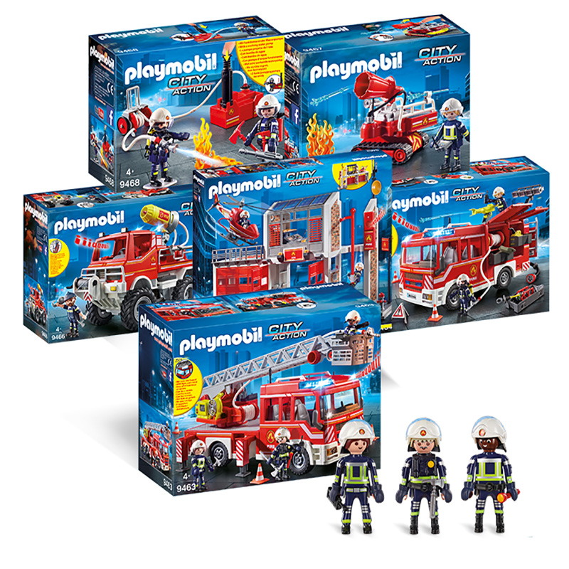 玩具城堡人偶消防车l摩比世界