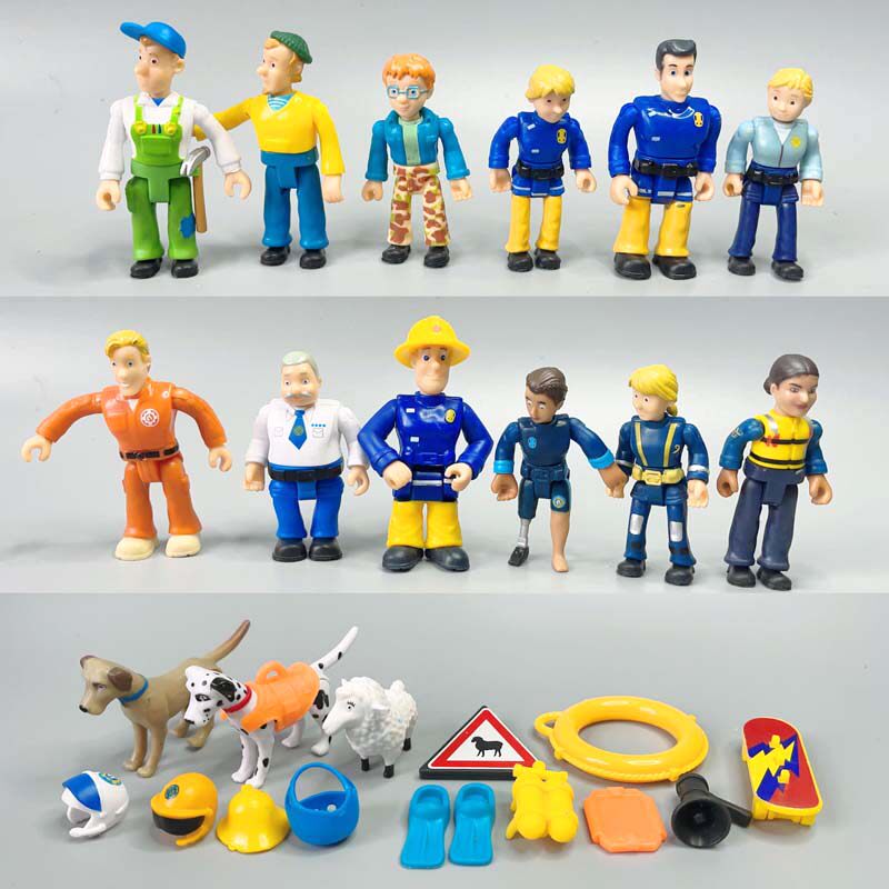 小小山姆消防员救援救生队手办玩偶人偶玩具可动桌面公仔摆件模型