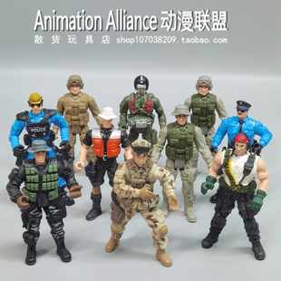 正版散货 3.75寸兵人模型 军人 特种士兵 5关节可动人偶手办摆件