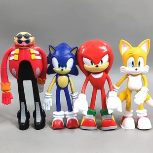 正版散货 铁线人索尼克人偶 可变换形态公仔手办潮玩摆件男孩玩具