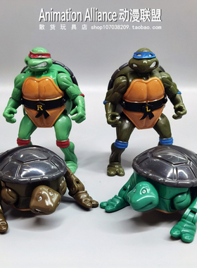 正版散货怀旧老玩具变形忍者神龟手办莱昂纳多米开朗基罗公仔玩具