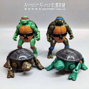 正版散货怀旧老玩具变形忍者神龟手办莱昂纳多米开朗基罗公仔玩具