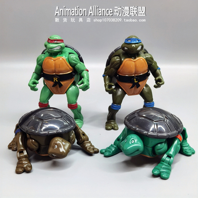 正版散货怀旧老玩具变形忍者神龟手办莱昂纳多米开朗基罗公仔玩具