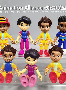 正版散货 Firebuds迪S尼火芽三宝救援队人偶手办模型桌面摆件