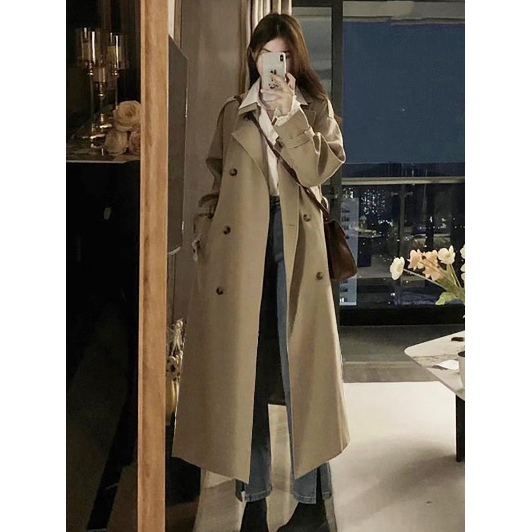 高个子风衣加长版外套女到脚踝2工作服定制