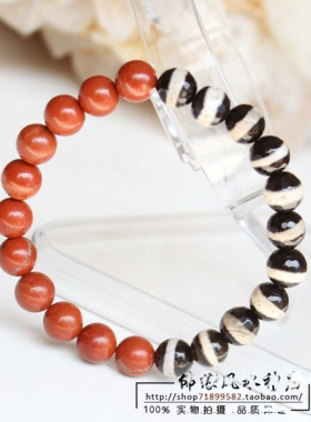 石碑护身红竹石影子石影子手链