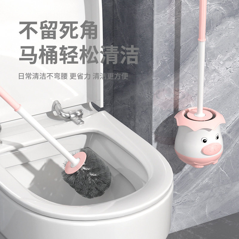 家用可爱萌萌熊马桶刷壁挂落地两图片