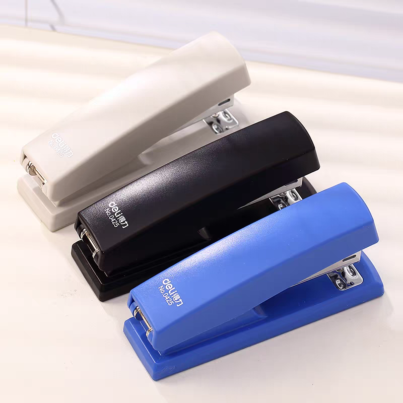 得力0425中号钉订书机学生12号订书器24/6定书机通用型装订订书器