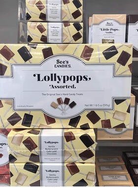 A美国See'scandies 奶油香草咖啡巧克力棒棒糖4口味时思595g