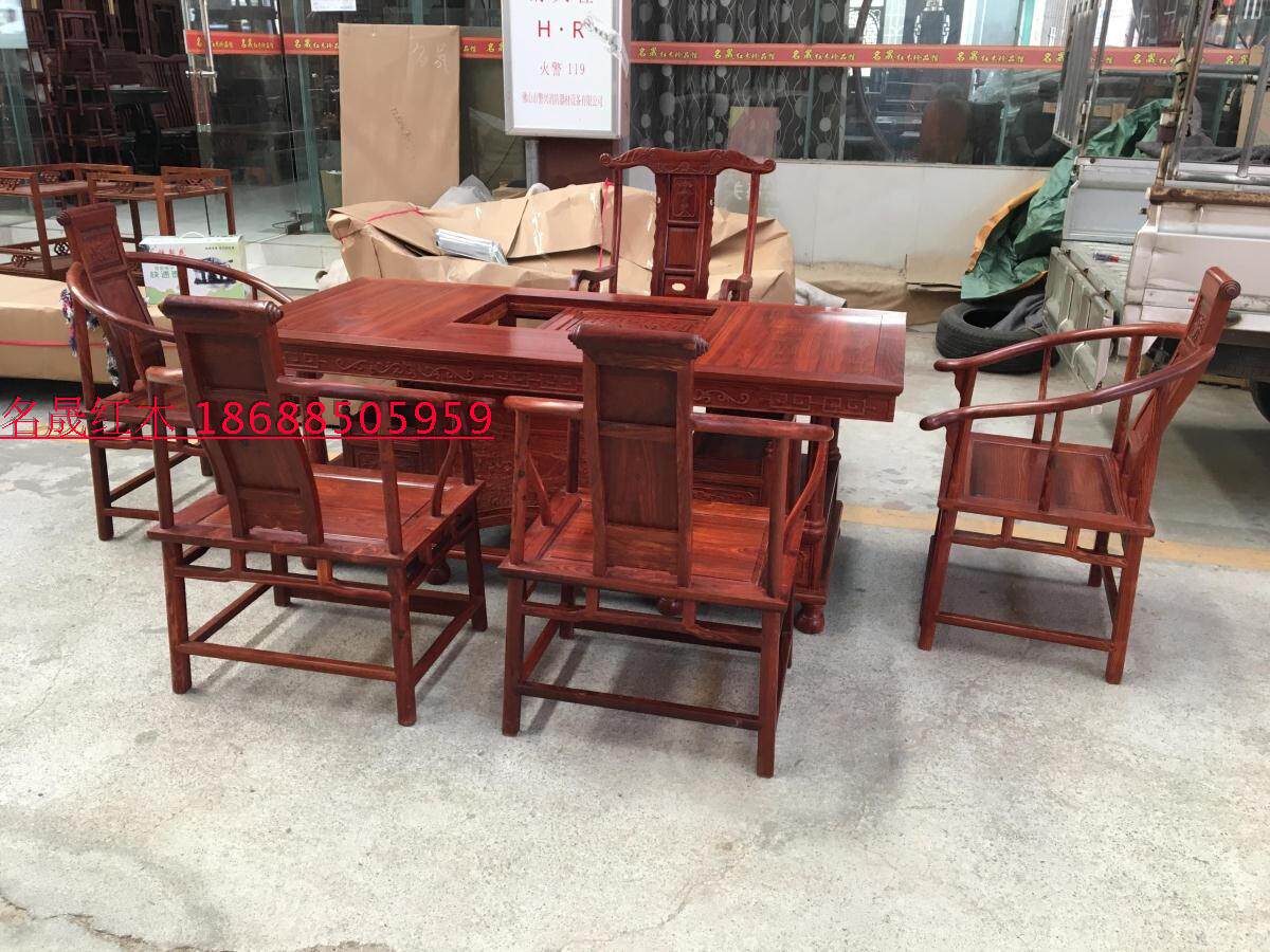 特价红木中式古典 厂家直销 非洲小叶红檀办公茶台 牡丹茶台 茶桌