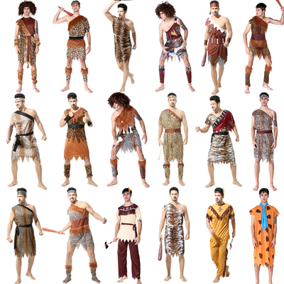 男款土著人非洲原始万圣节服装
