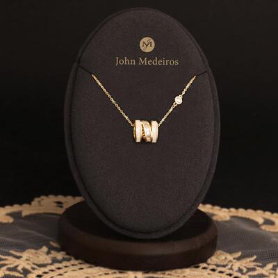 意大利john medeiros满钻小蛮腰项链高级感轻奢锁骨链女领针配饰