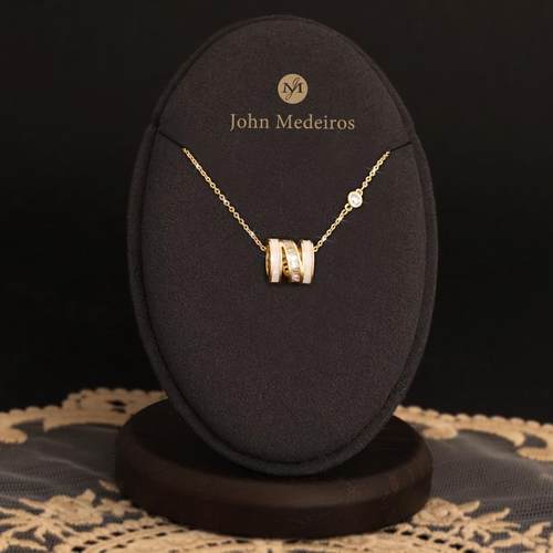 意大利john medeiros满钻小蛮腰项链高级感轻奢锁骨链女领针配饰