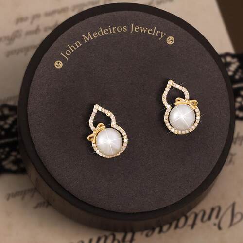 耳钉爆款珍珠葫芦高级感领针轻奢