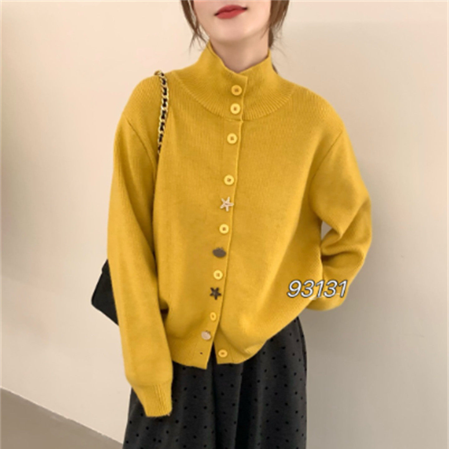 韩版新年穿搭高领针织开衫女2025年冬季新款宽松柔软保暖毛衣外套,女装/女士精品,毛针织衫,淘宝优惠券,粉丝福利购,淘宝优惠卷