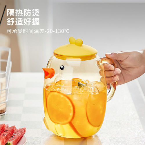 耐高温玻璃卡通大容量冷水壶