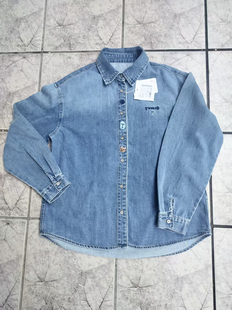 上衣休闲外套 开衫 尾货无瑕2025新款 春秋纯棉女牛仔衬衣