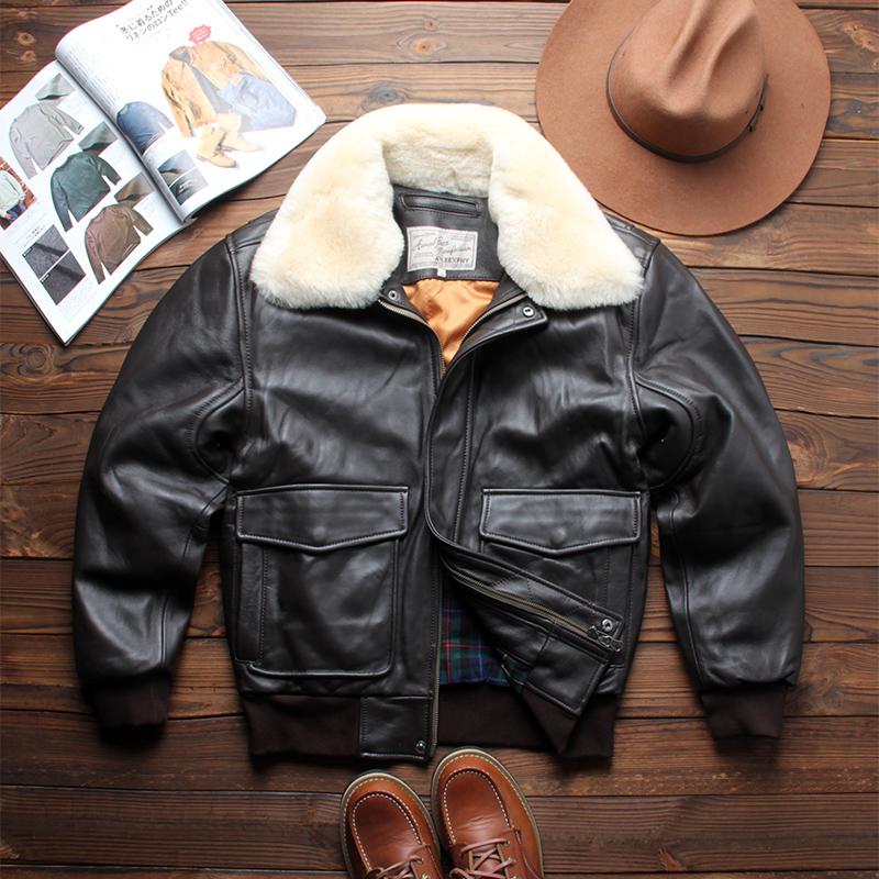 秋冬新品头层牛皮宽松皮衣