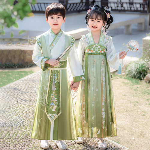 儿童汉服古装国学服三字经书童