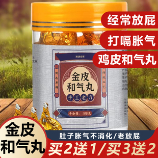 金皮和气丸肚子肠鸣胀气不消化肠胃男女屁臭屁多经常老放屁调理