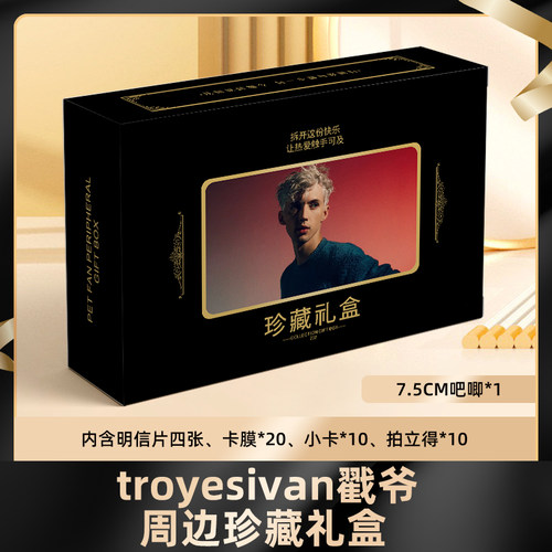Troye Sivan戳爷礼盒盲盒签名小卡明信片徽章拍立得收藏卡膜珍藏